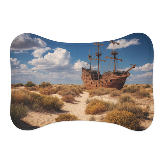 Desert Shipwreck Pet Feeding Mats – Timeless Maritime Legend Art