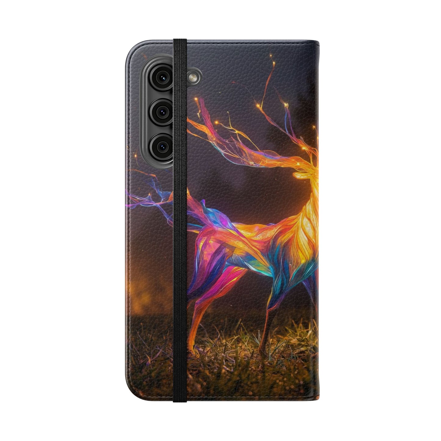 Ethereal Deer Flip Cases – Luminous Spirit Portrait