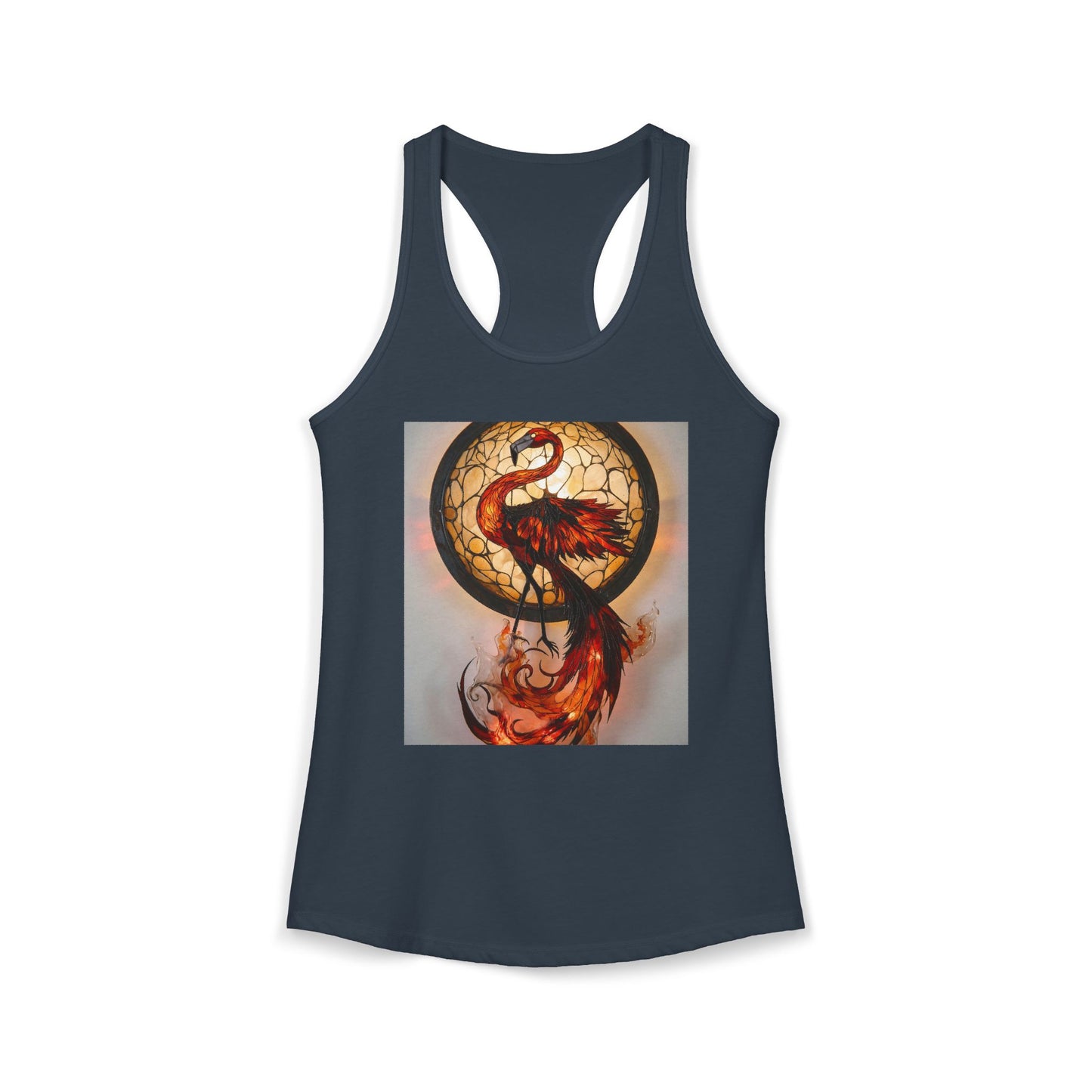 Phoenix Rising Women's Ideal Racerback Tank – Amber Glass & Iron Art