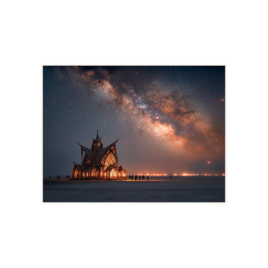 Starlit Cathedral Ceramic Photo Tile – Awe Beneath the Milky Way