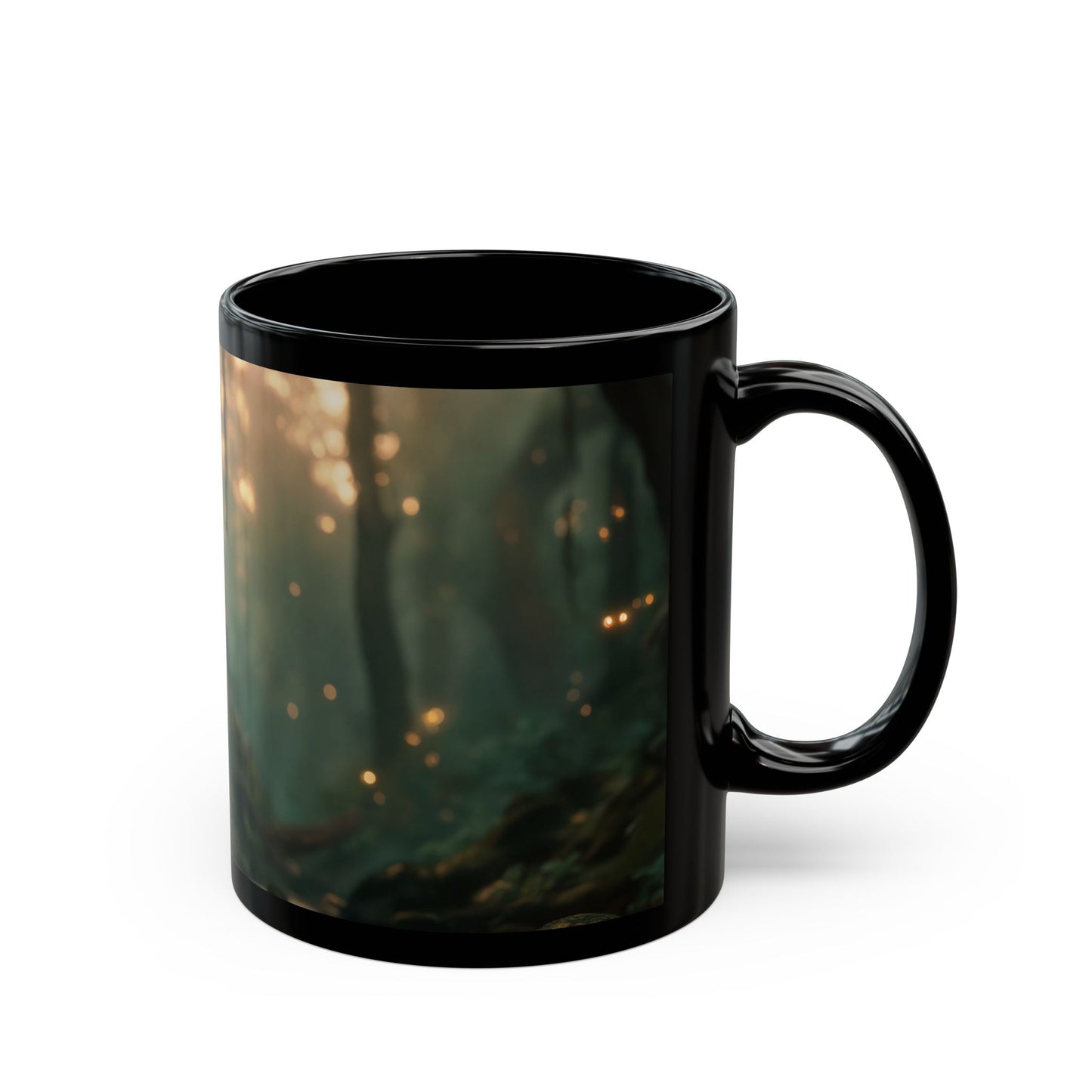 Whispering Forest Fairy Mug – Golden Hour Reflections Coffee Cup