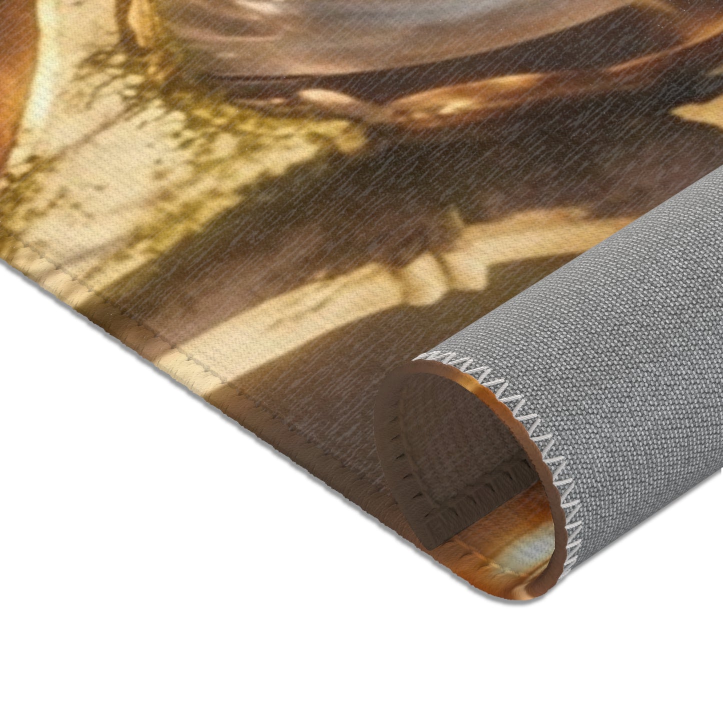 Whispering Clocktower Area Rug – Twilight Magic in Stone
