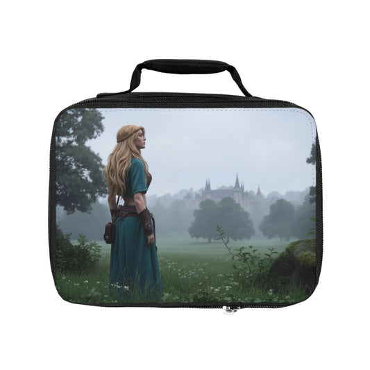 Misty Castle Wanderer Lunch Bag – Emerald Meadow Guardian