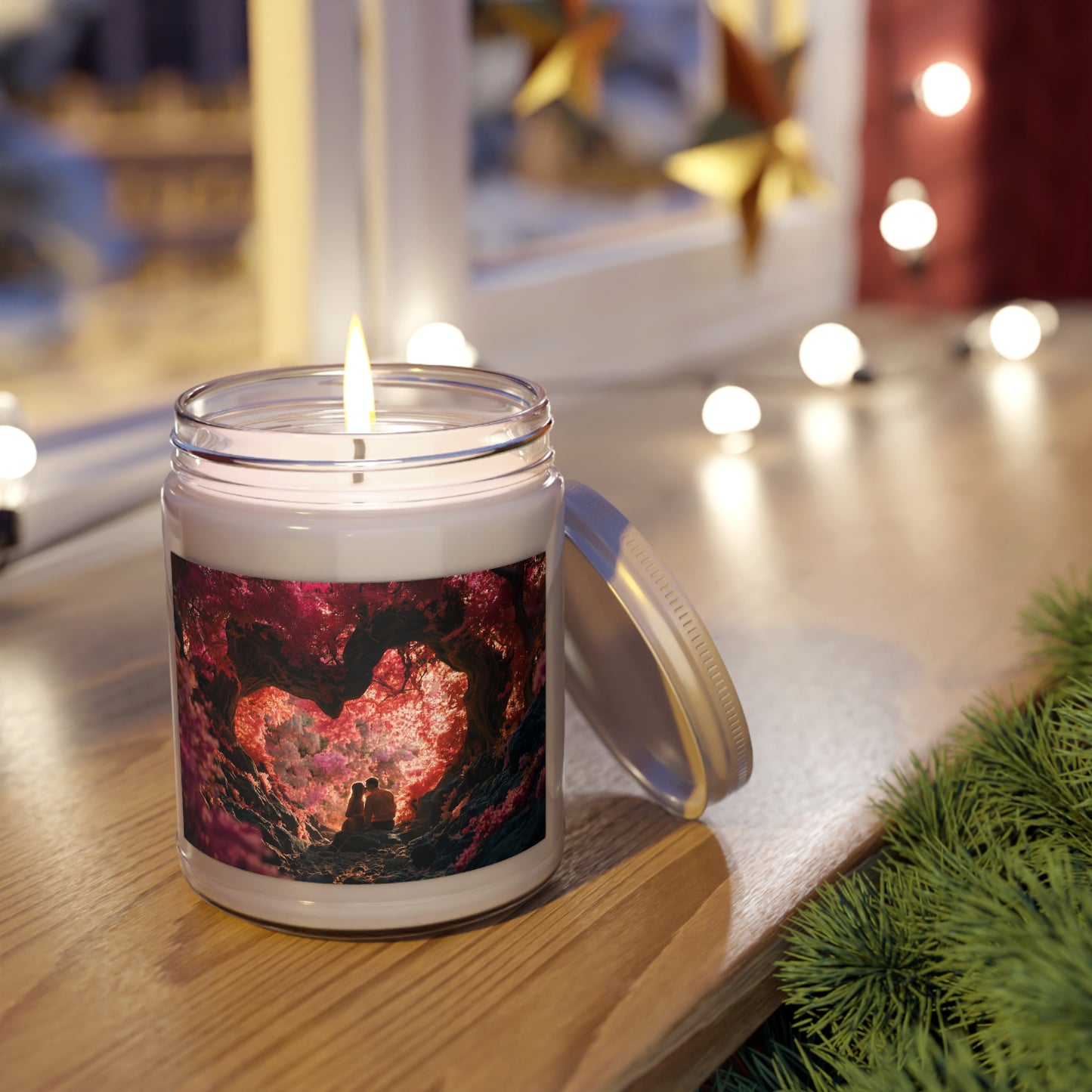 Crimson Canopy Love Candle – Whispers of Autumn Twilight