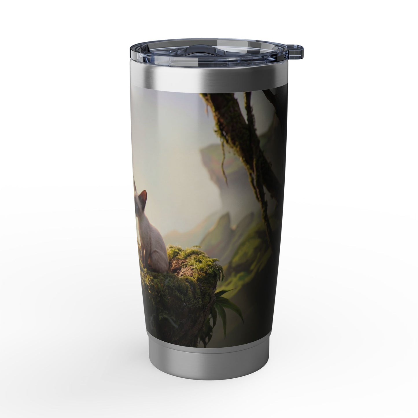 Winged Siamese Twin Cats Tumbler – Dawn’s Whispering Grove