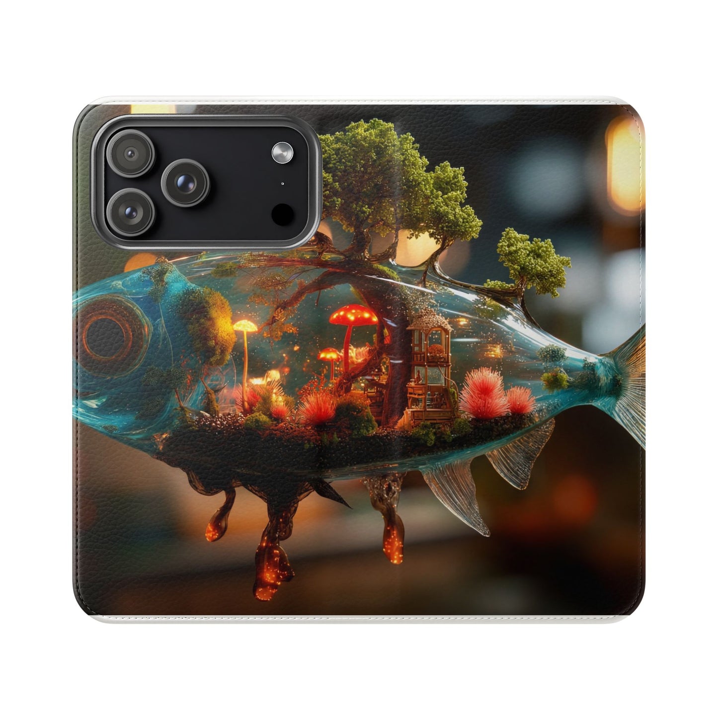 Forest Fish Flip Case – Liquid Glowwood Dreamscape