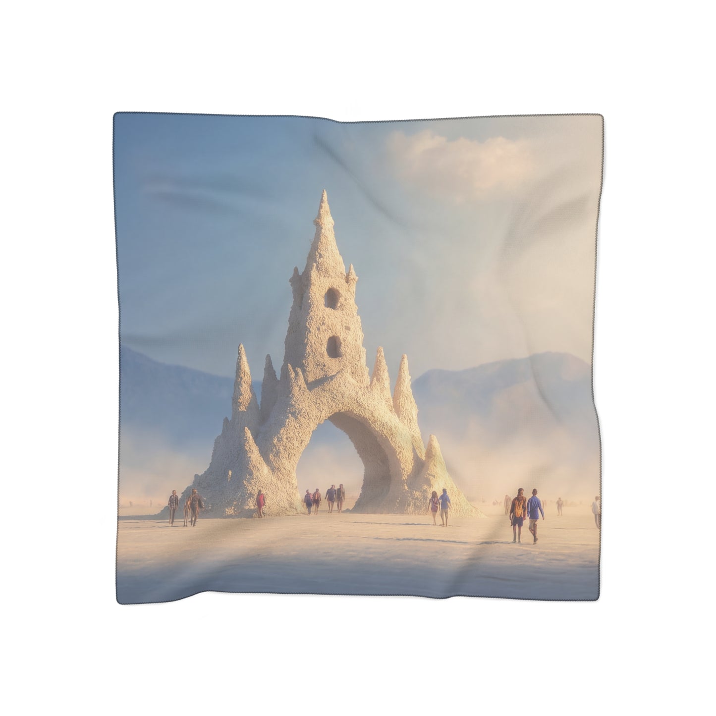 Desert Castle Poly Scarf – Warm Glow of the Salt Flats
