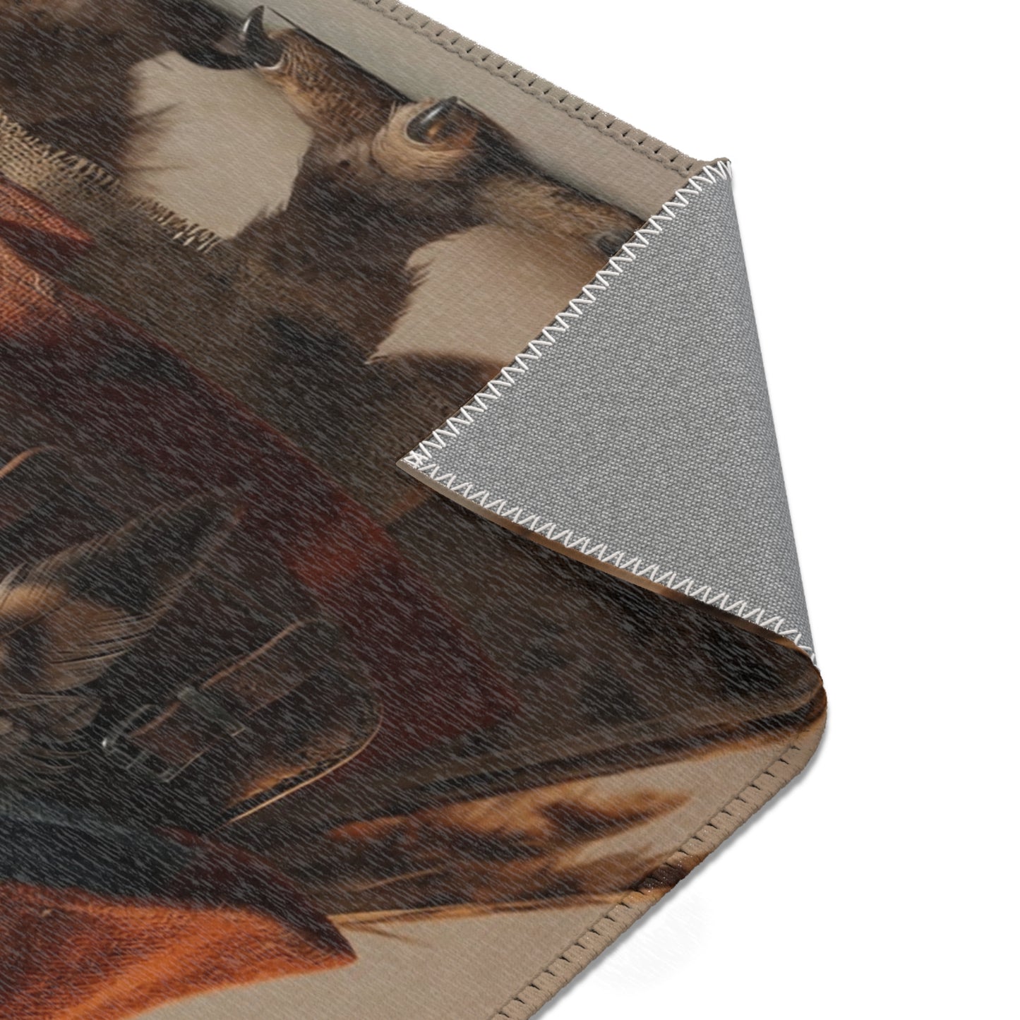 Wise Owl Scholar Rug – Warm Amber Study Companion