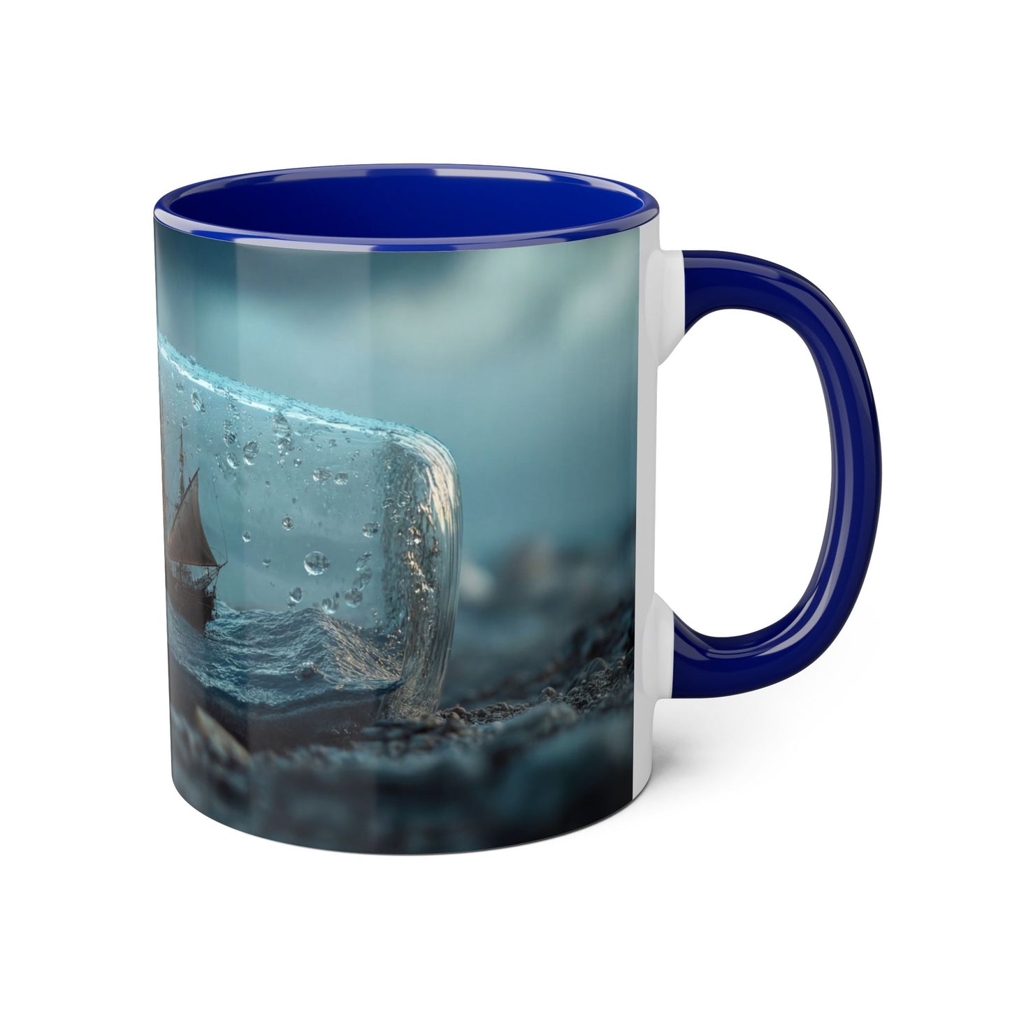 Storm Captured Accent Mugs, 11oz – Ship in a Bottle Lightning Scene