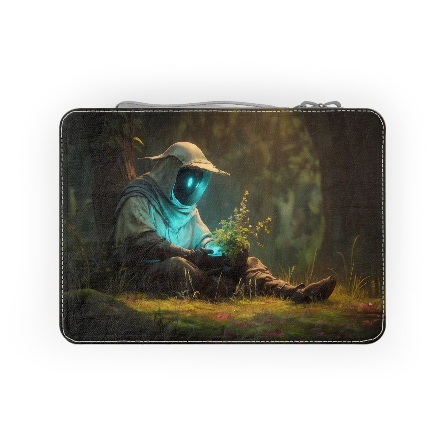Forest Sentinel Paper Lunch Bag – Azure Glow in the Green