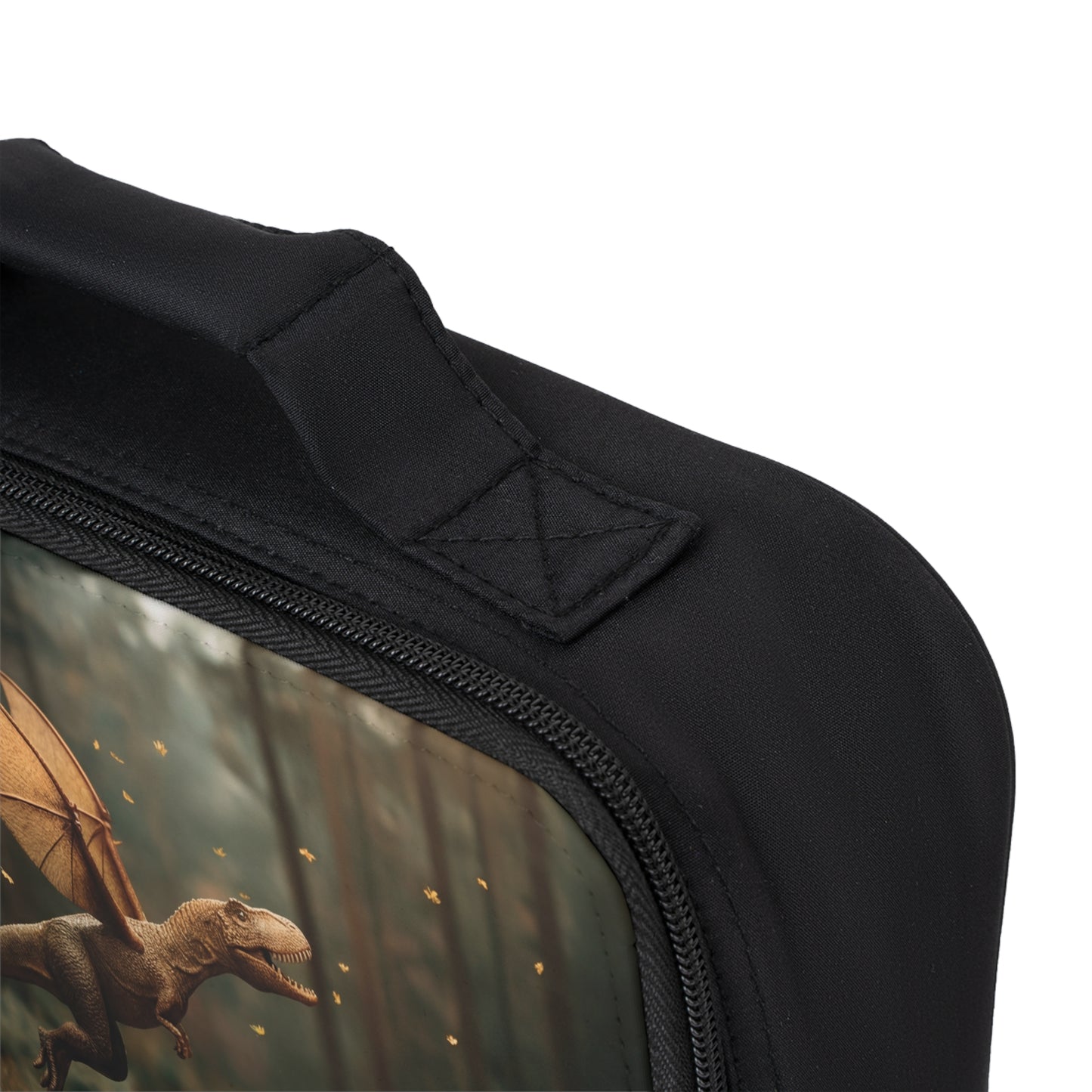 Winged Dinosaur Forest Lunch Bag – Golden Leaf Storm Through Ancient Woods