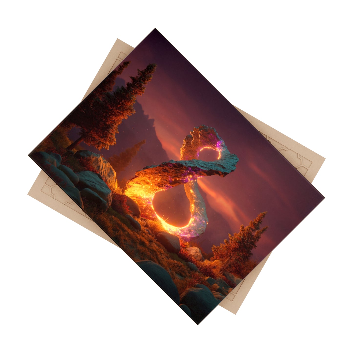 Celestial Infinity Stone Ceramic Photo Tile – Glow of the Twilight Portal