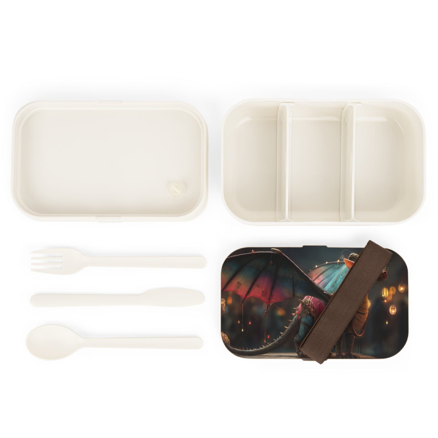 Regal Dragon with Rainbow Wings Bento Lunch Box – Evening Lantern Parade