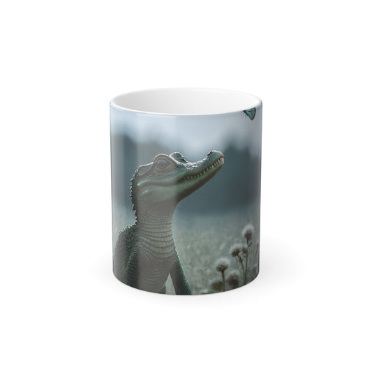 Gentle Croc and Blue Butterfly Mug, 11oz – Meadow Moment Color Morphing
