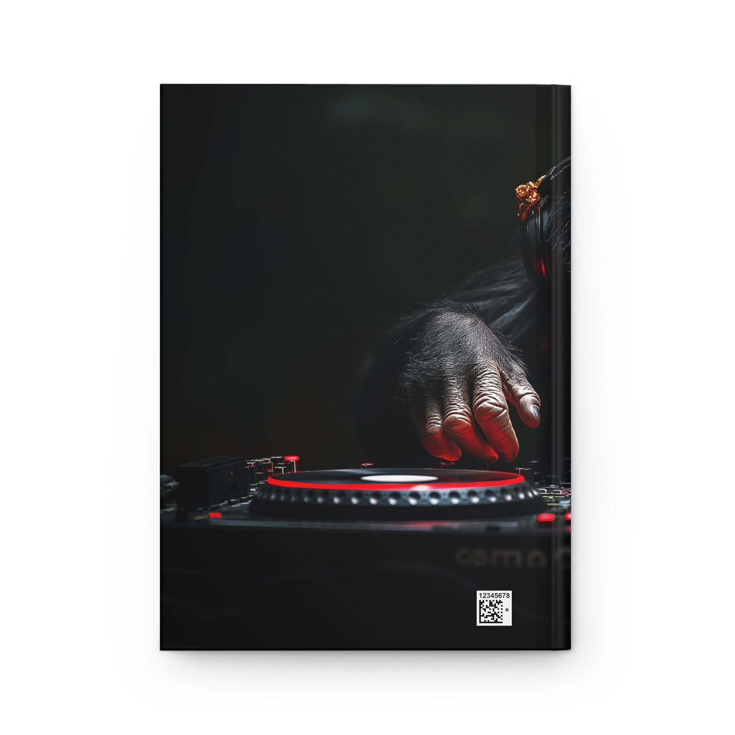 Chimpanzee DJ Hardcover Journal Matte – Midnight Beatmaker Groove