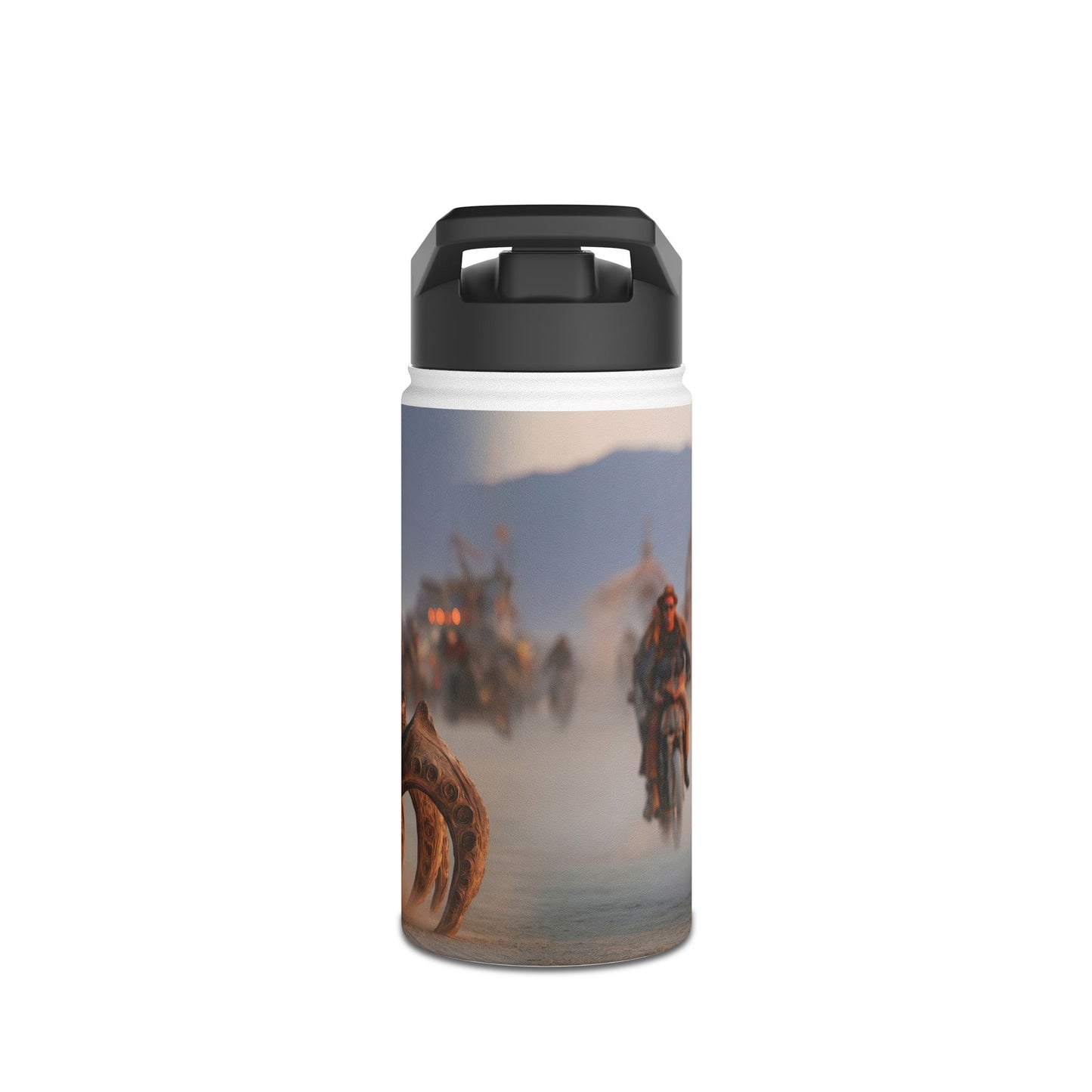 Desert Drifters Stainless Steel Water Bottle, Standard Lid – Dust-Filled Sunset Ride