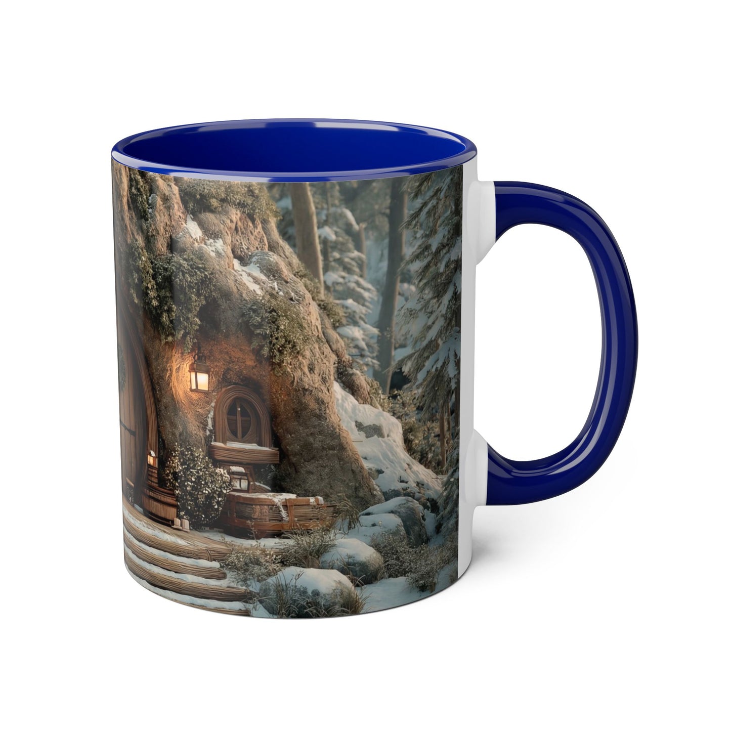 Hobbit Hill Accent Mugs, 11oz – Snow-Kissed Stone Doorway