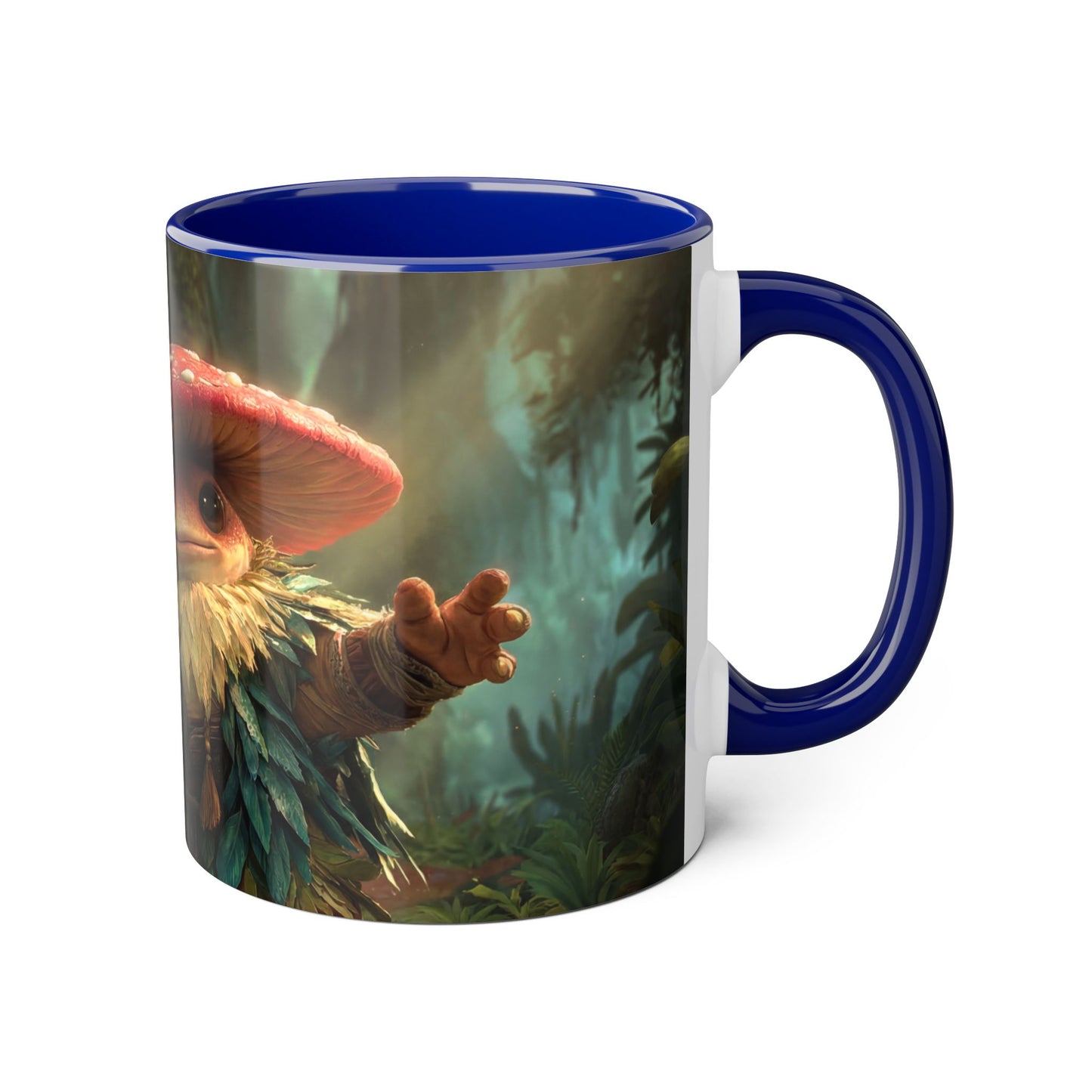 Mushroom Guardian Accent Mugs, 11oz – Toad Warrior with Wooden Blade