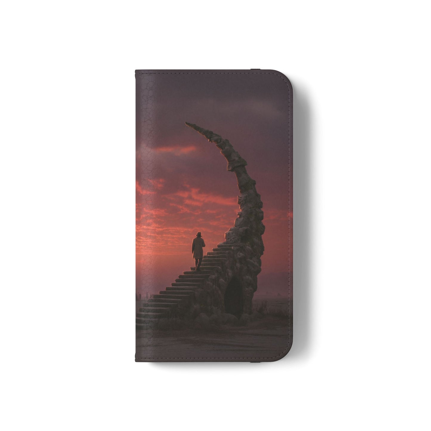 Twilight Sentinel Flip Cases – Moonlit Stairway to the Horizon