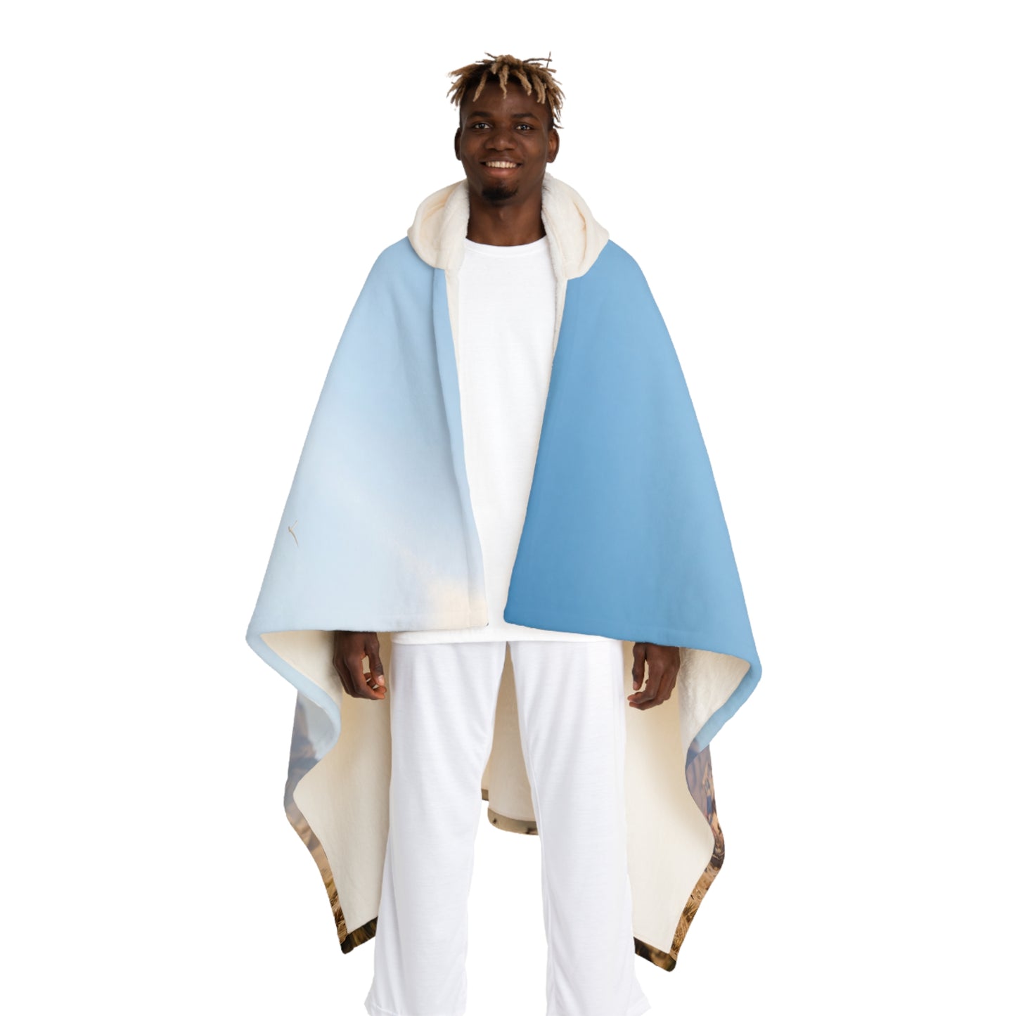 Stone Archway Hooded Sherpa Fleece Blanket – Desert Sentinel Keep