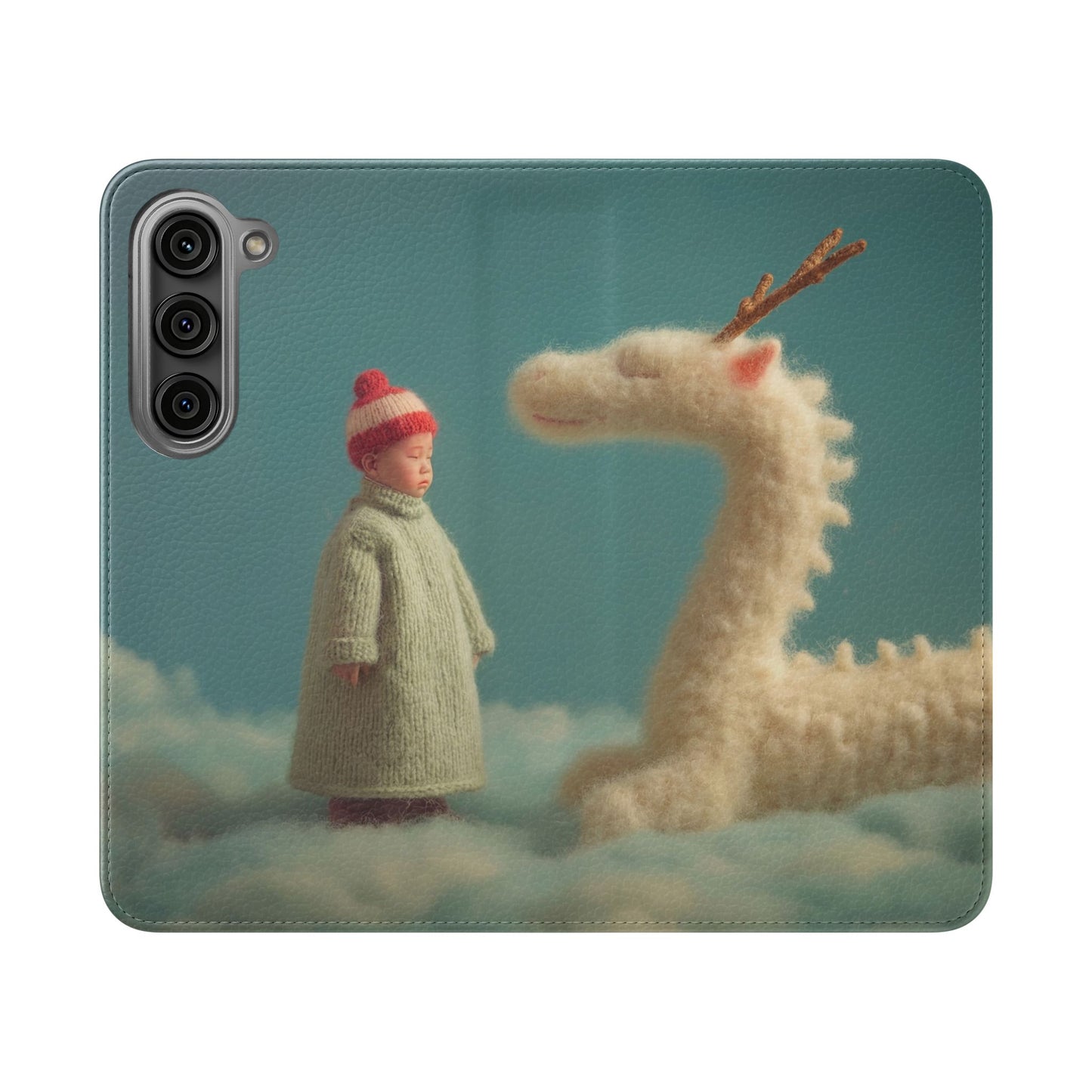 Woolly Dragon & Child Flip Cases – Cloudside Guardians