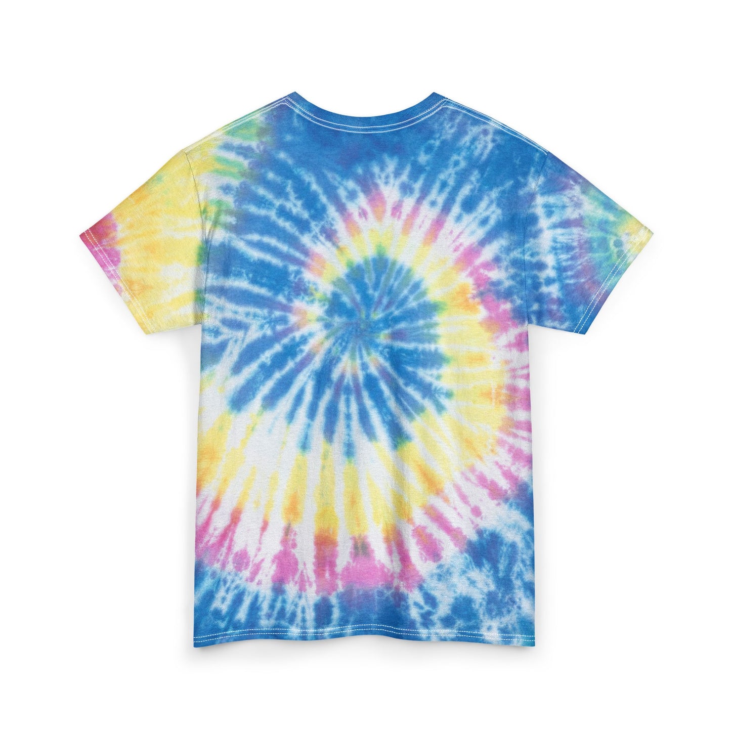 Golden Hour Wolf Unisex Tie Dye Cotton Tee – Amber Sentinel Portrait