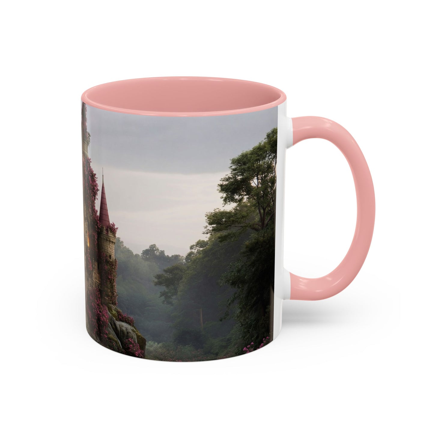 Rose-Clad Castle Accent Coffee Mug (11, 15oz) – Whispers of Twilight Blooms