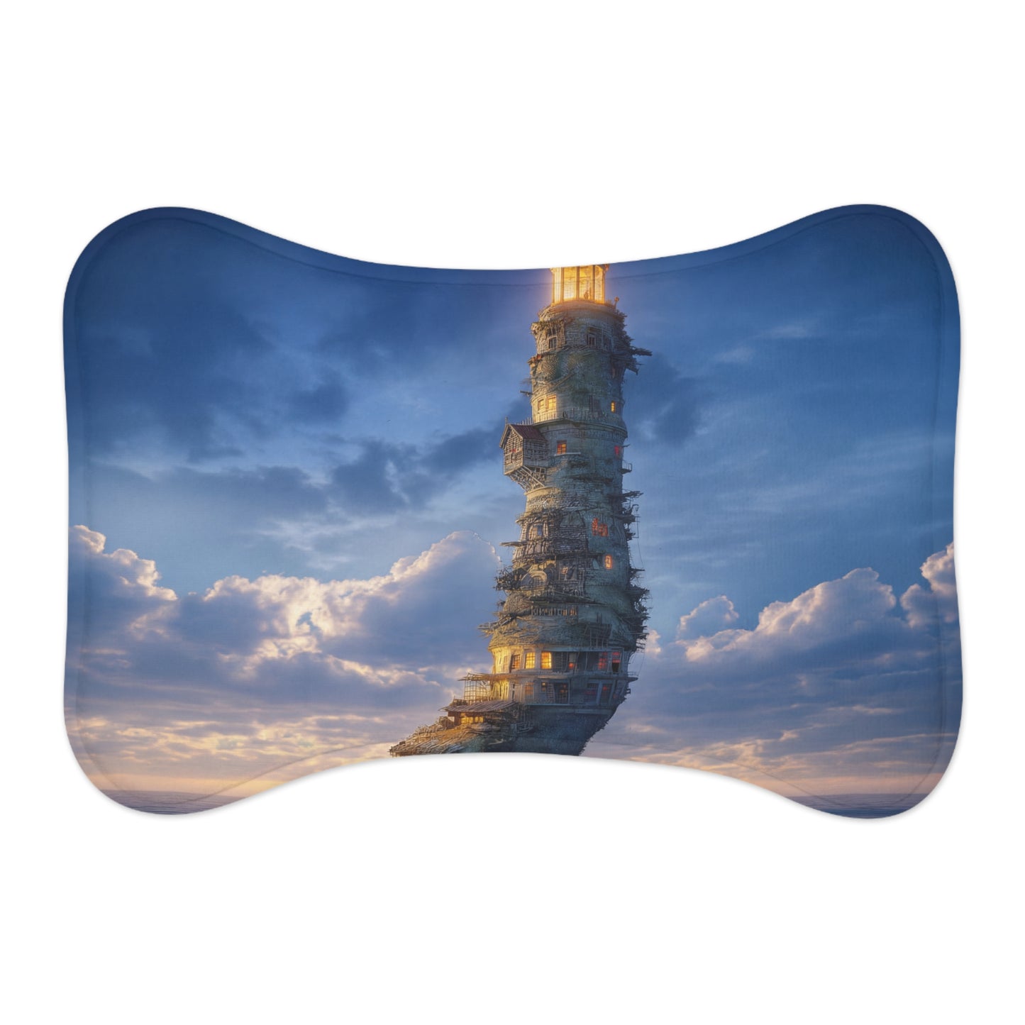 Luminous Sky Tower Pet Feeding Mats – Twilight Beacon for Your Furry Companions