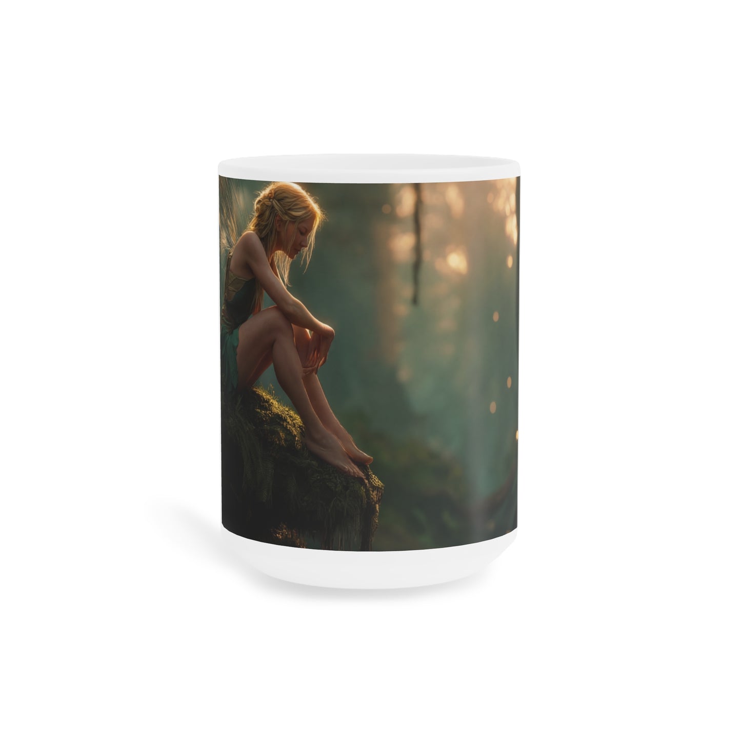 Forest Fairy by the Stream Ceramic Mugs (11oz\15oz\20oz) – Golden Hour Whispers