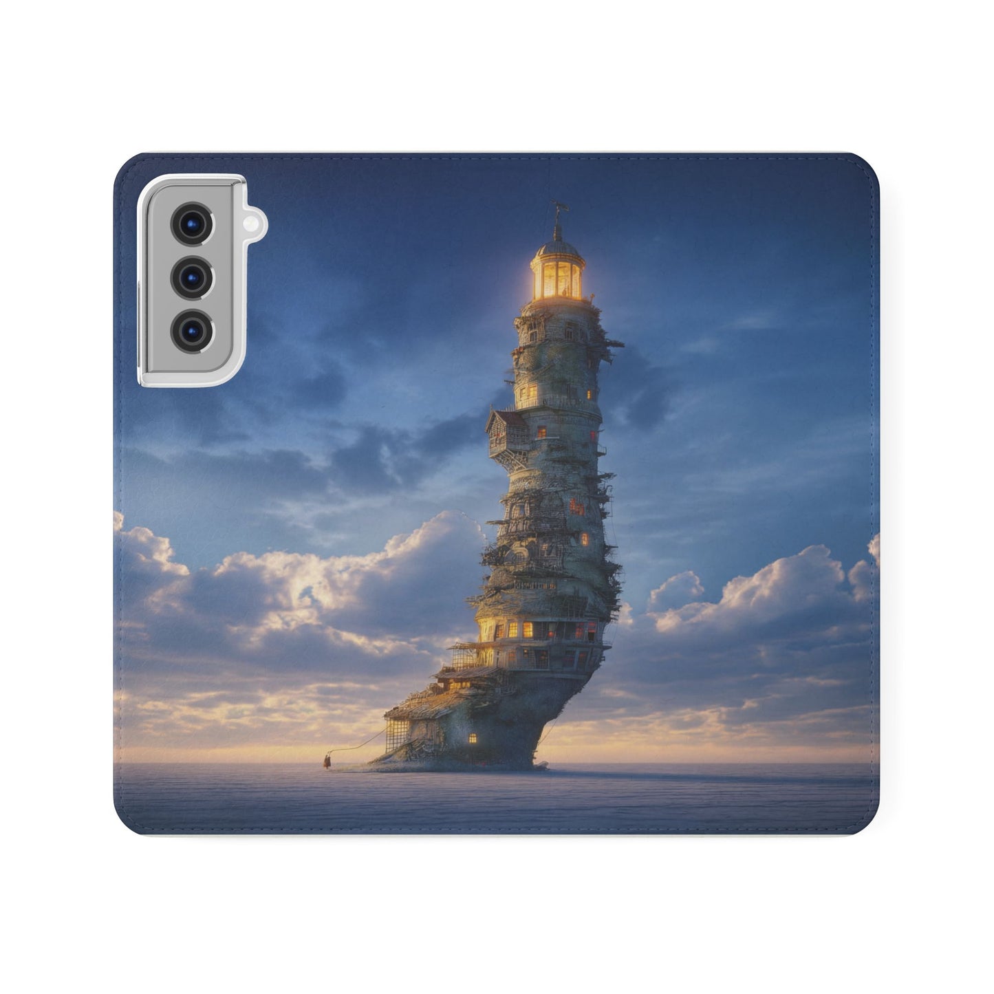 Twilight Sentinel Flip Cases – Lighthouse on a Storm-Tossed Sea