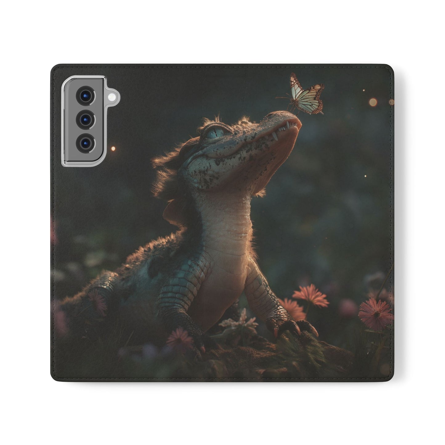 Crocodile Butterfly Flip Cases – Tender Guardian with Moth Companion