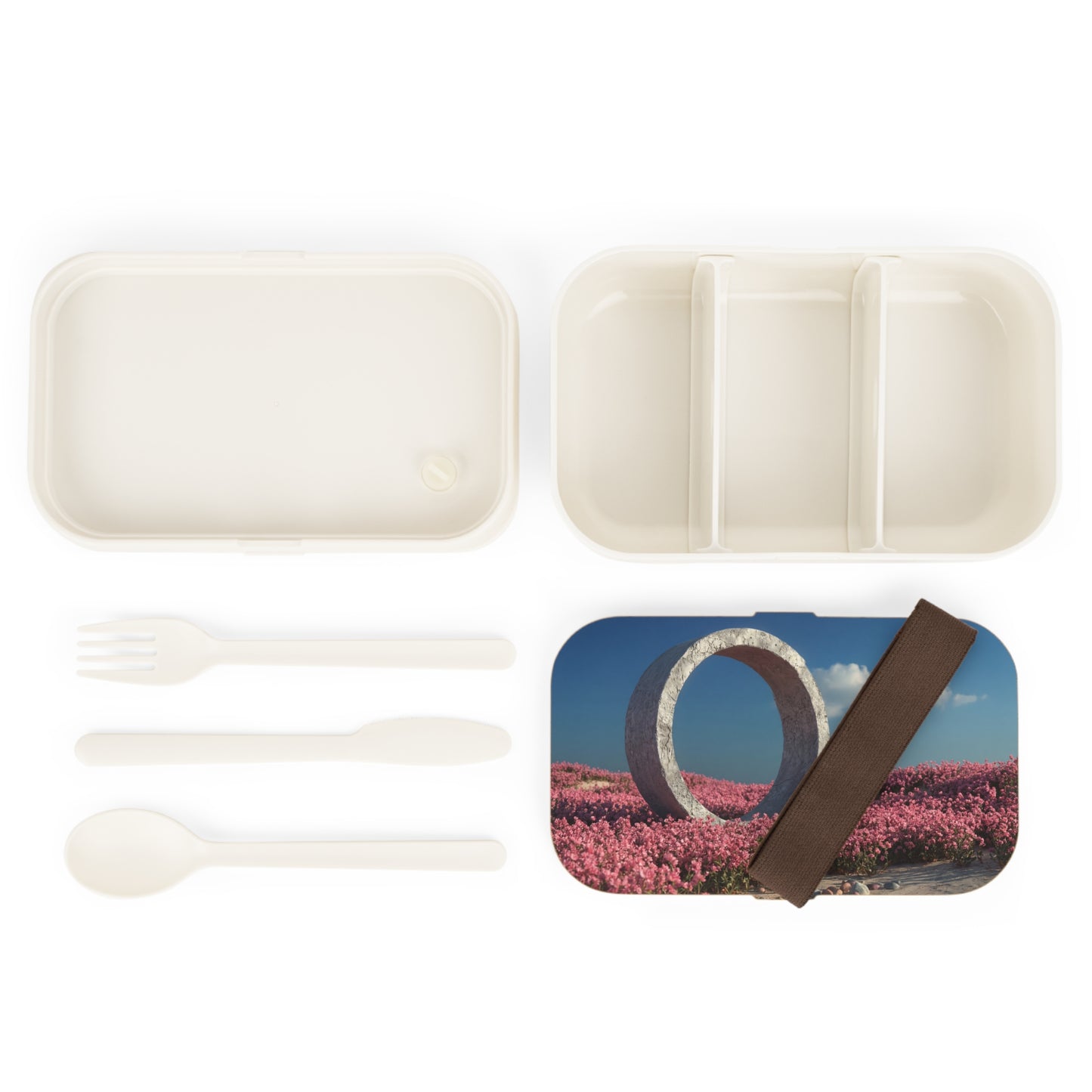 Stone Torus Bento Lunch Box – Pink Meadow Portal Design