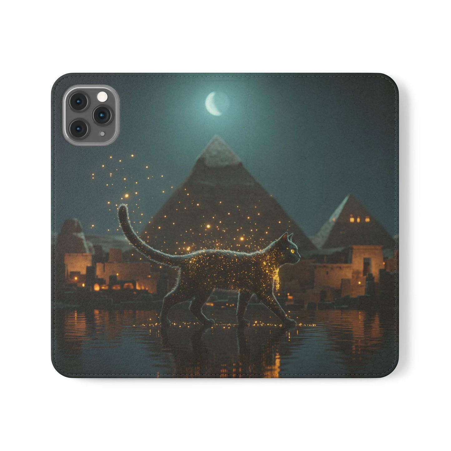 Celestial Vortex Flip Cases – Indigo Cloud Dreamscape