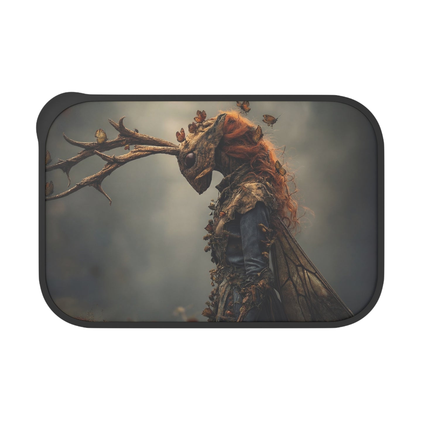 Forest Spirit with Antlers PLA Bento Box with Band and Utensils – Whispers of Autumn Wings