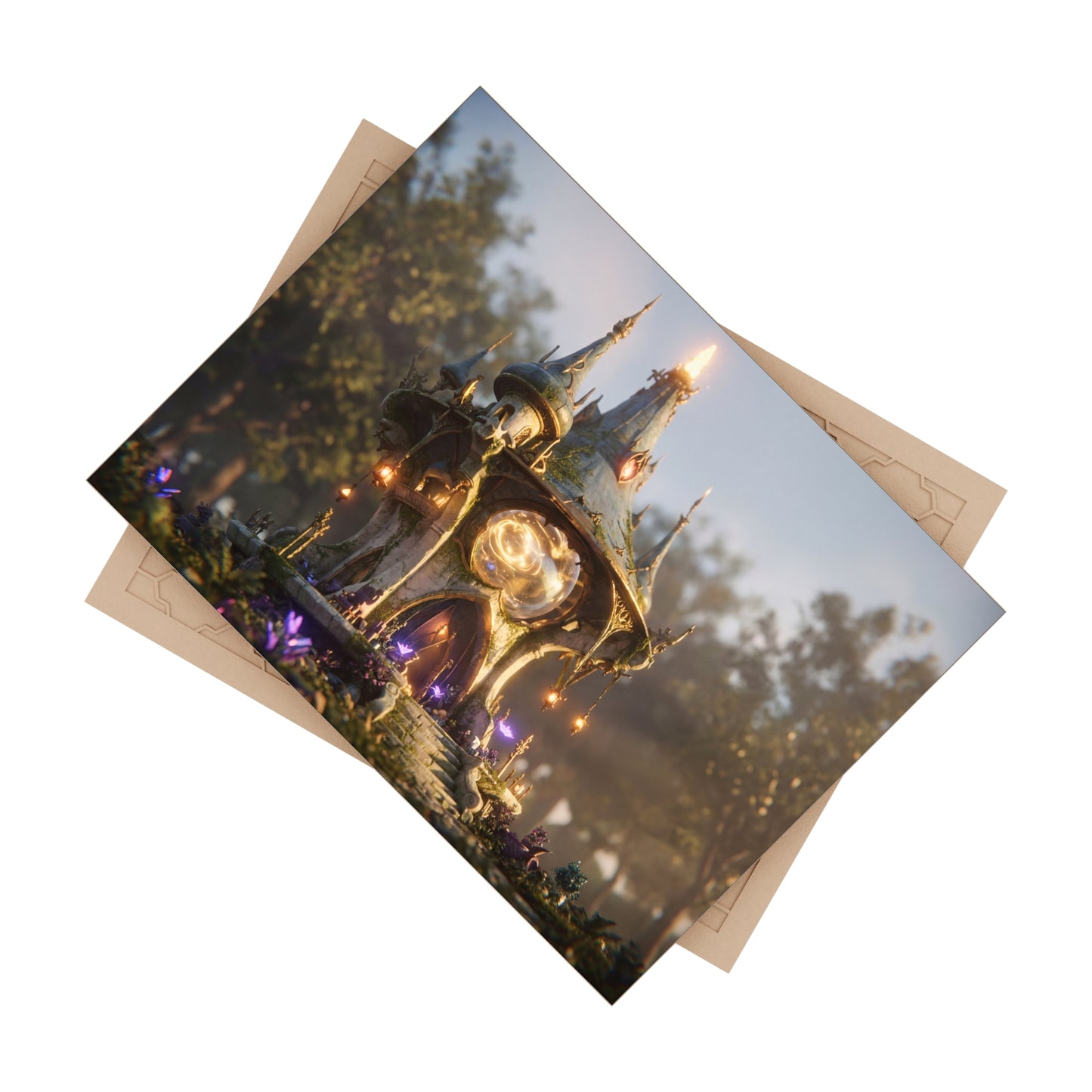 Whispering Witch’s Observatory Ceramic Photo Tile – Twilight’s Ancient Portal