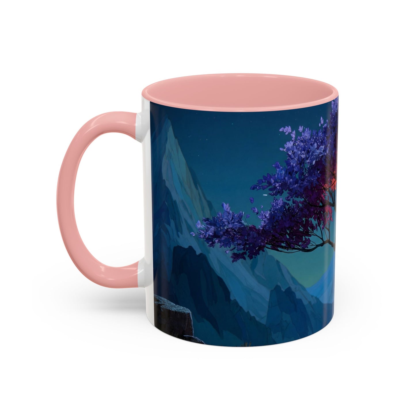 Celestial Tree Accent Coffee Mug (11, 15oz) – Twilight Bloom Dreamscape