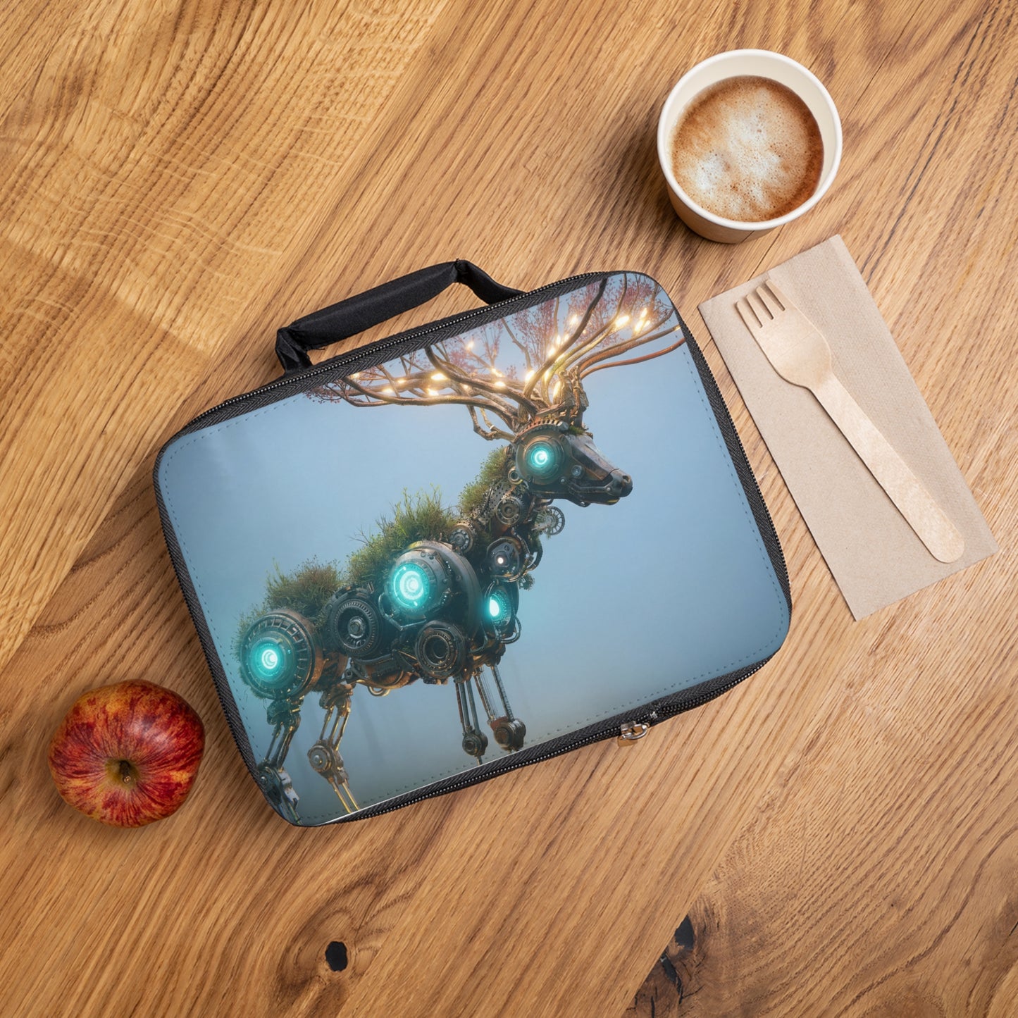 Bio-Luminescent Cyberdeer Lunch Bag – Whimsical Tech-Whisperer