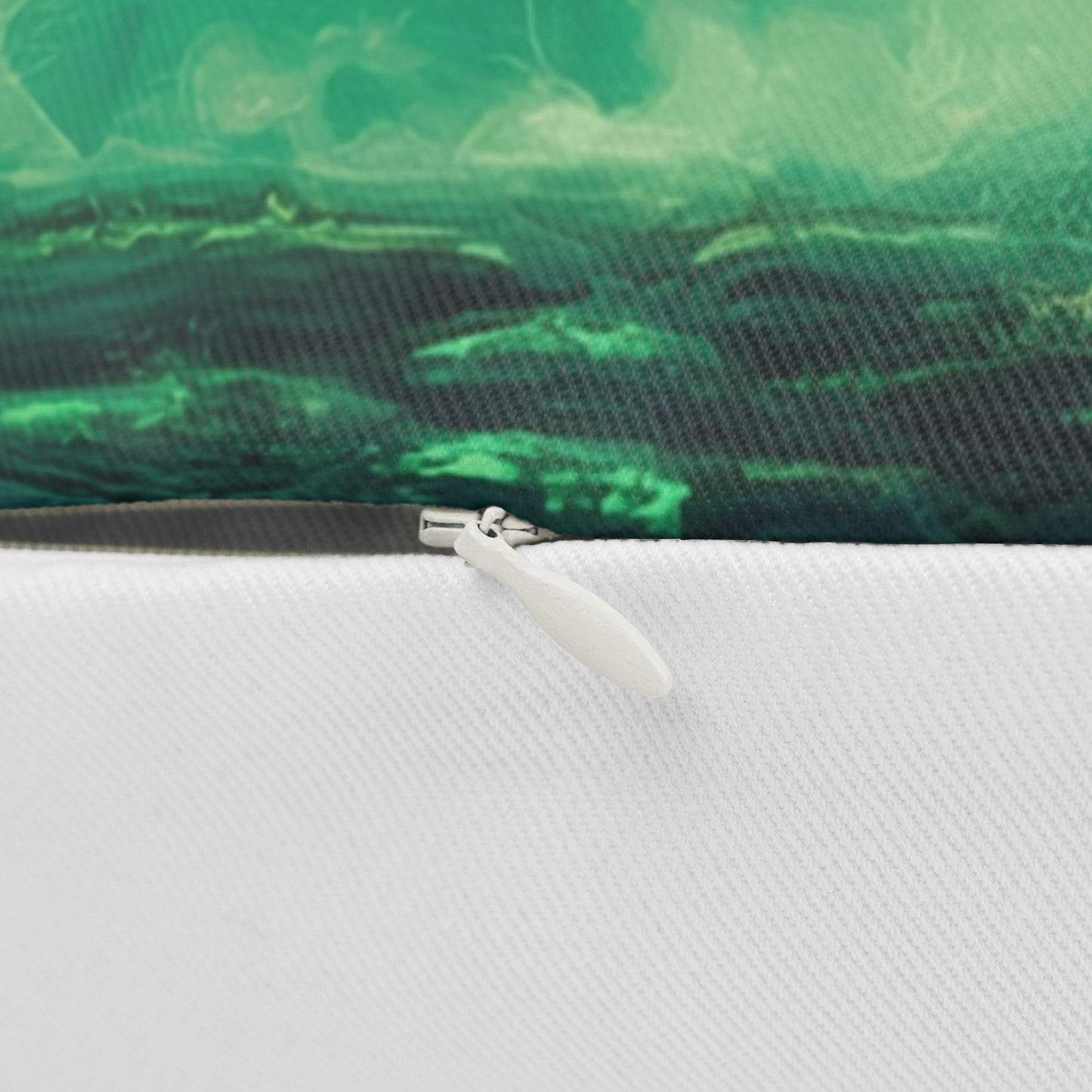 Green-Eyed Apprentice Lumbar Pillow – Midnight Alley Sword Glow