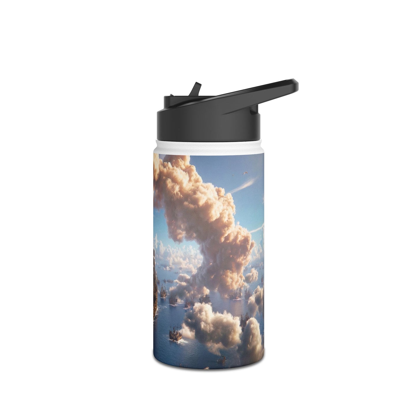Celestial Fleet Stainless Steel Water Bottle, Standard Lid – Dawn’s Archway at Sea