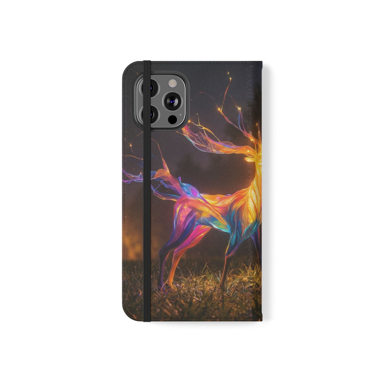 Ethereal Deer Flip Cases – Luminous Spirit Portrait