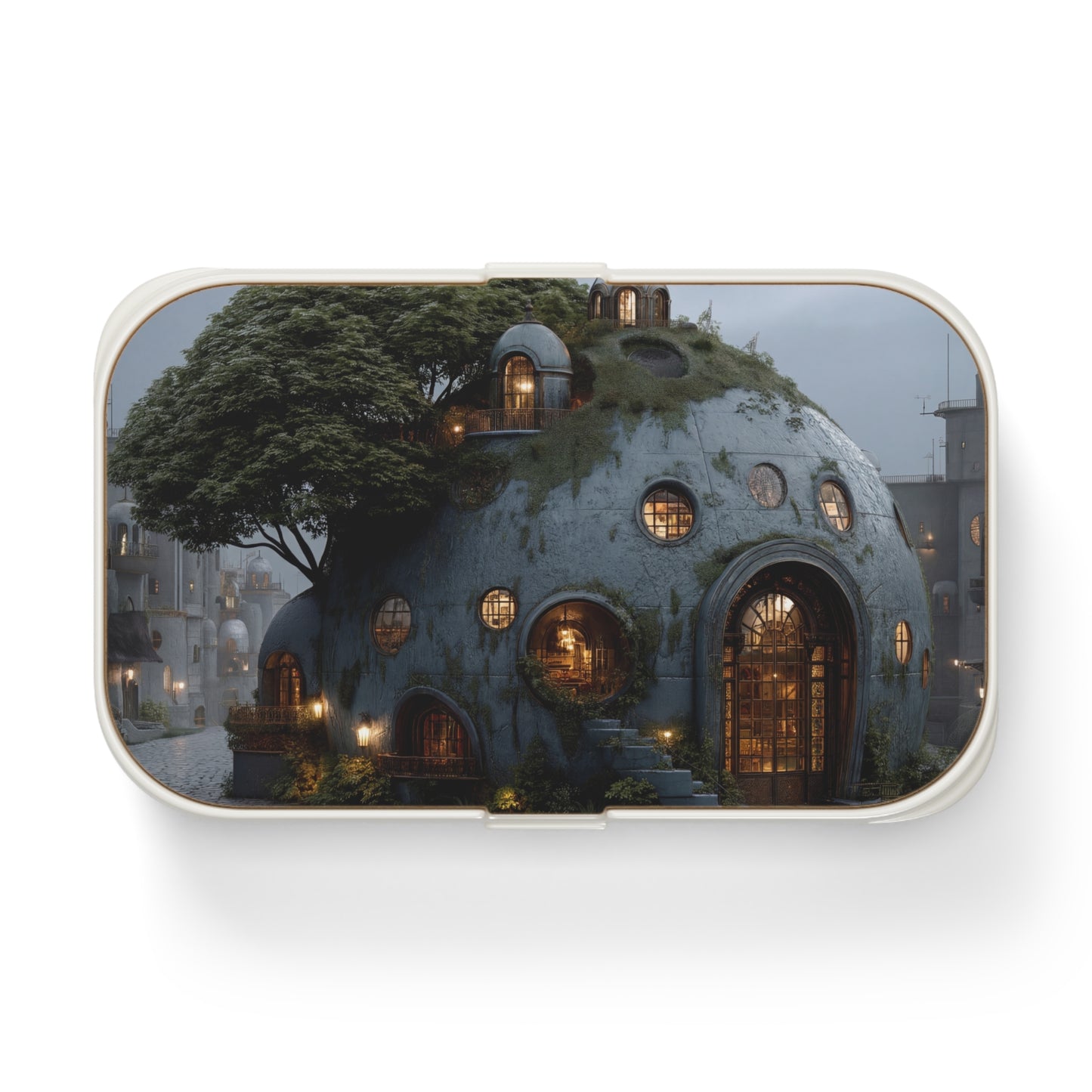 Treehouse Dome Bento Lunch Box – Twilight Haven in Stone and Ivy