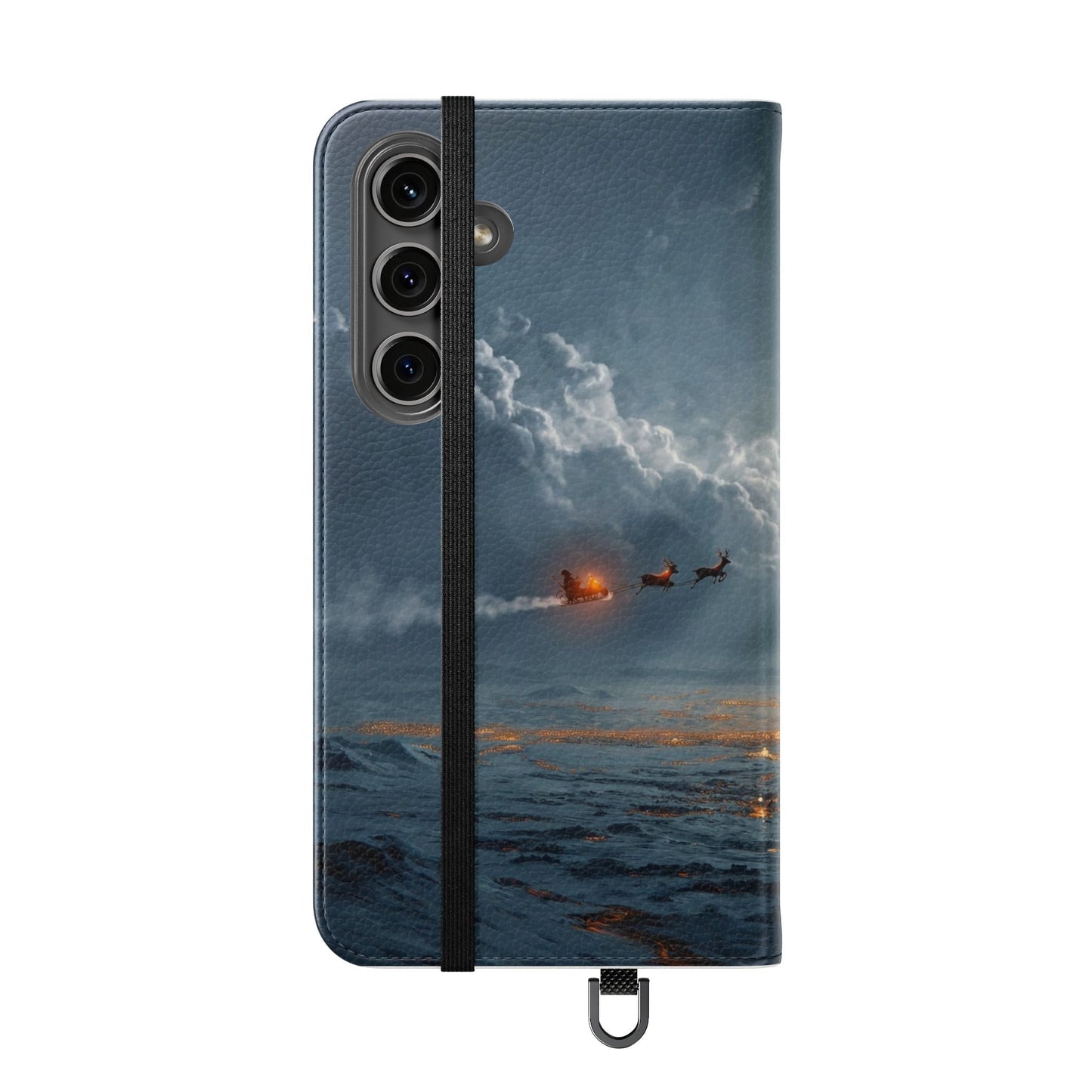 Moonlit Sleigh Flip Cases – Northern Lights Winter Journey