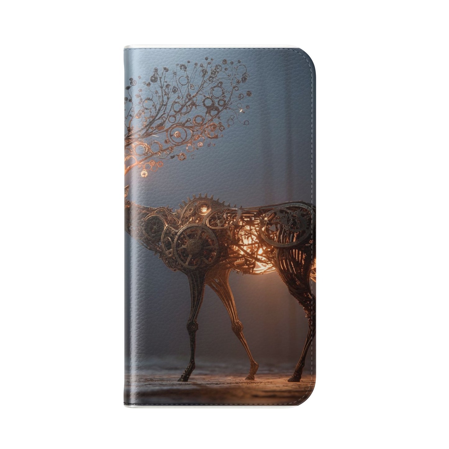 Mechanical Deer Flip Cases – Gears and Twilight Forest Guardian