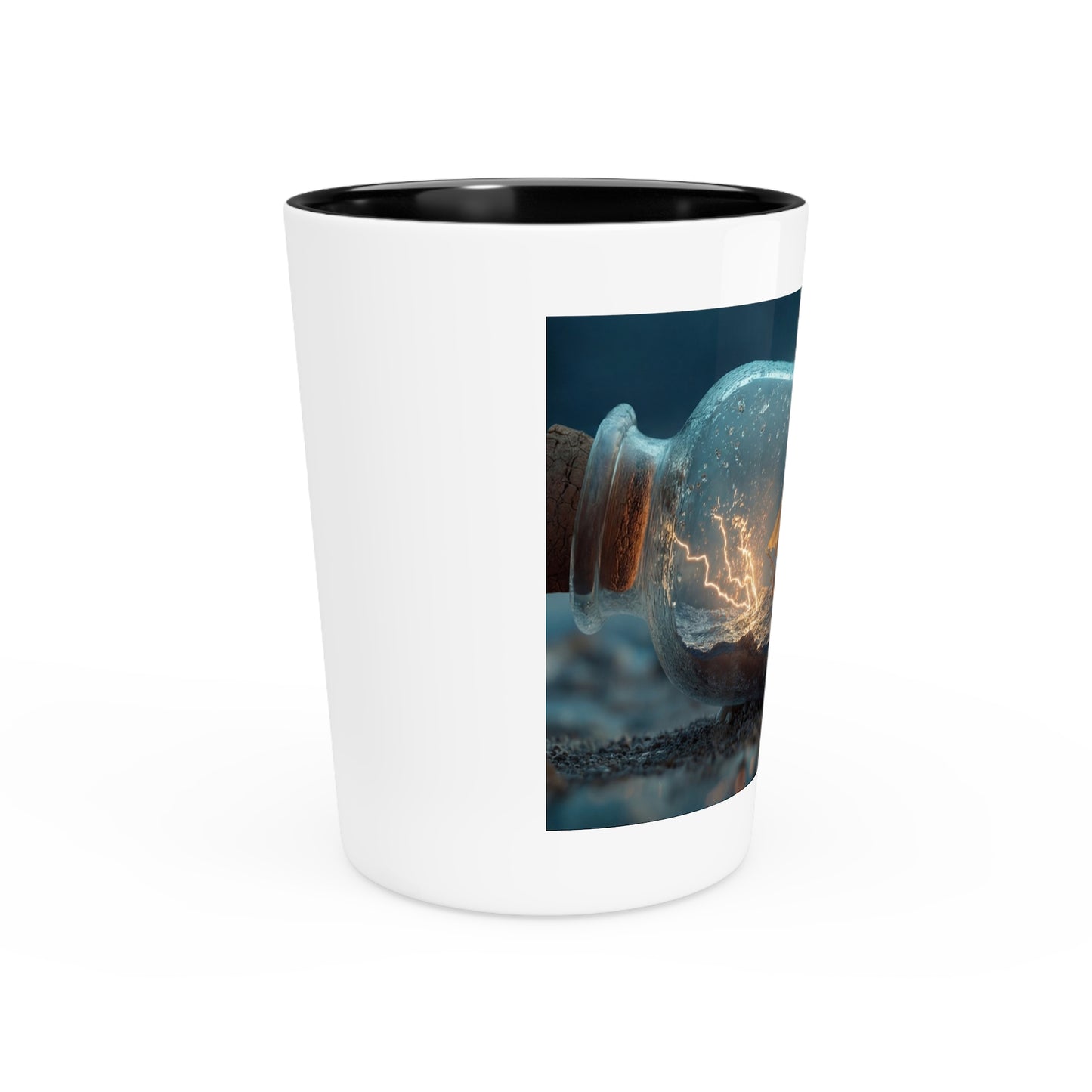 Stormbound Galleon Shot Glass – Lightning-Struck Seascape
