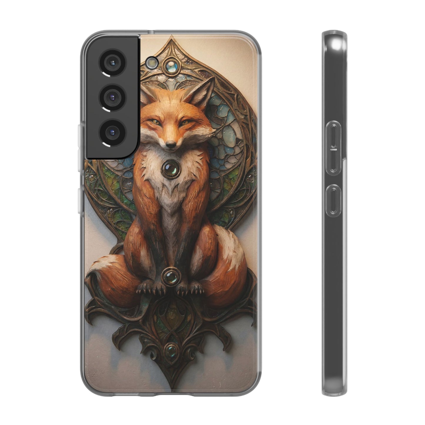Fox Sentinel Flexi Cases – Amber Glow Through Stained Glass