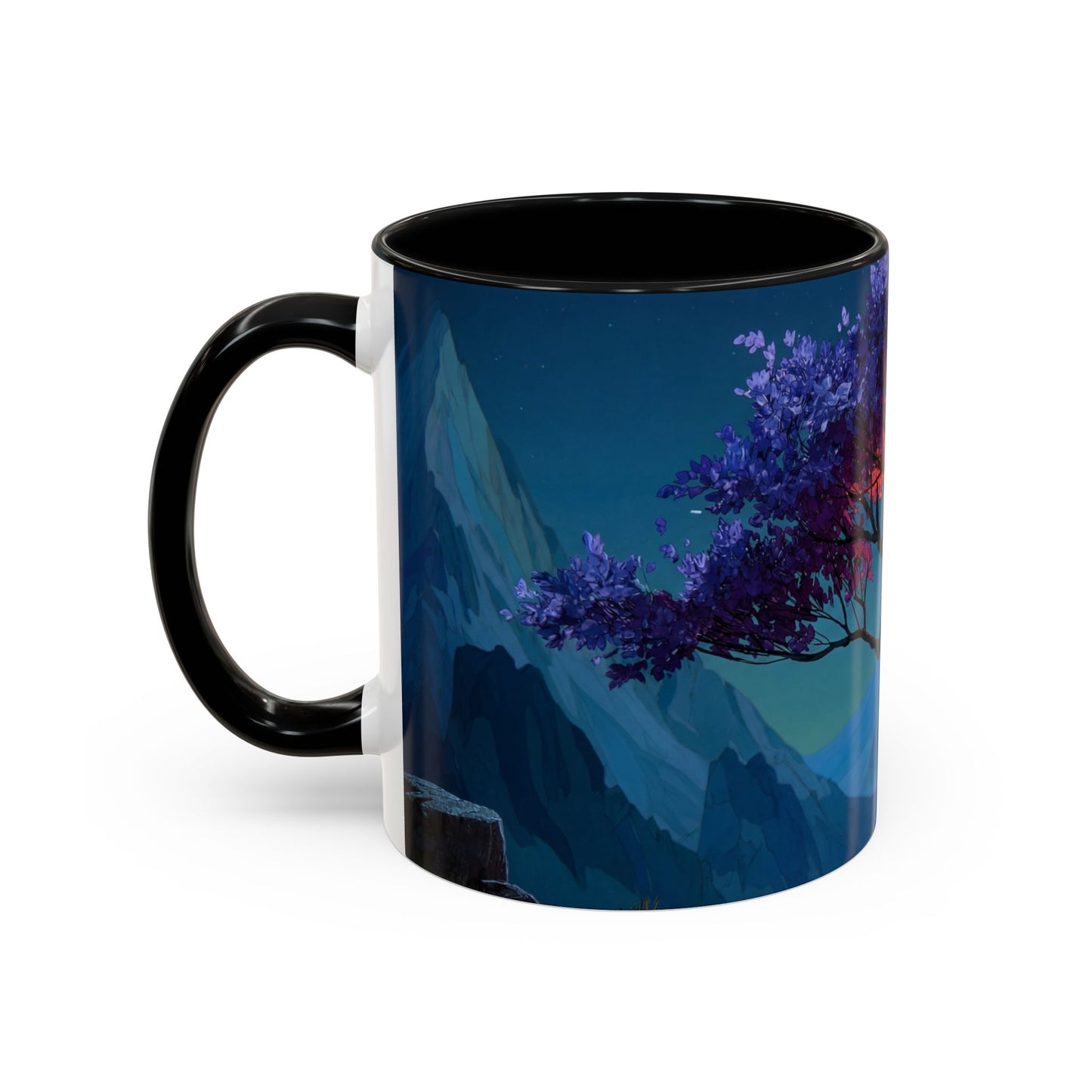 Celestial Tree Accent Coffee Mug (11, 15oz) – Twilight Bloom Dreamscape