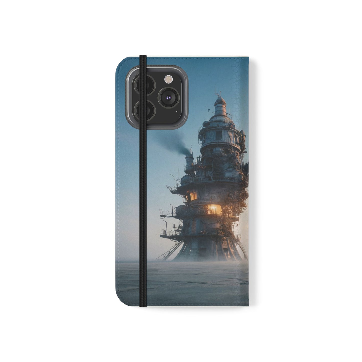 Steam-Stack Tower Flip Cases – Industrial Dawn Sentinel