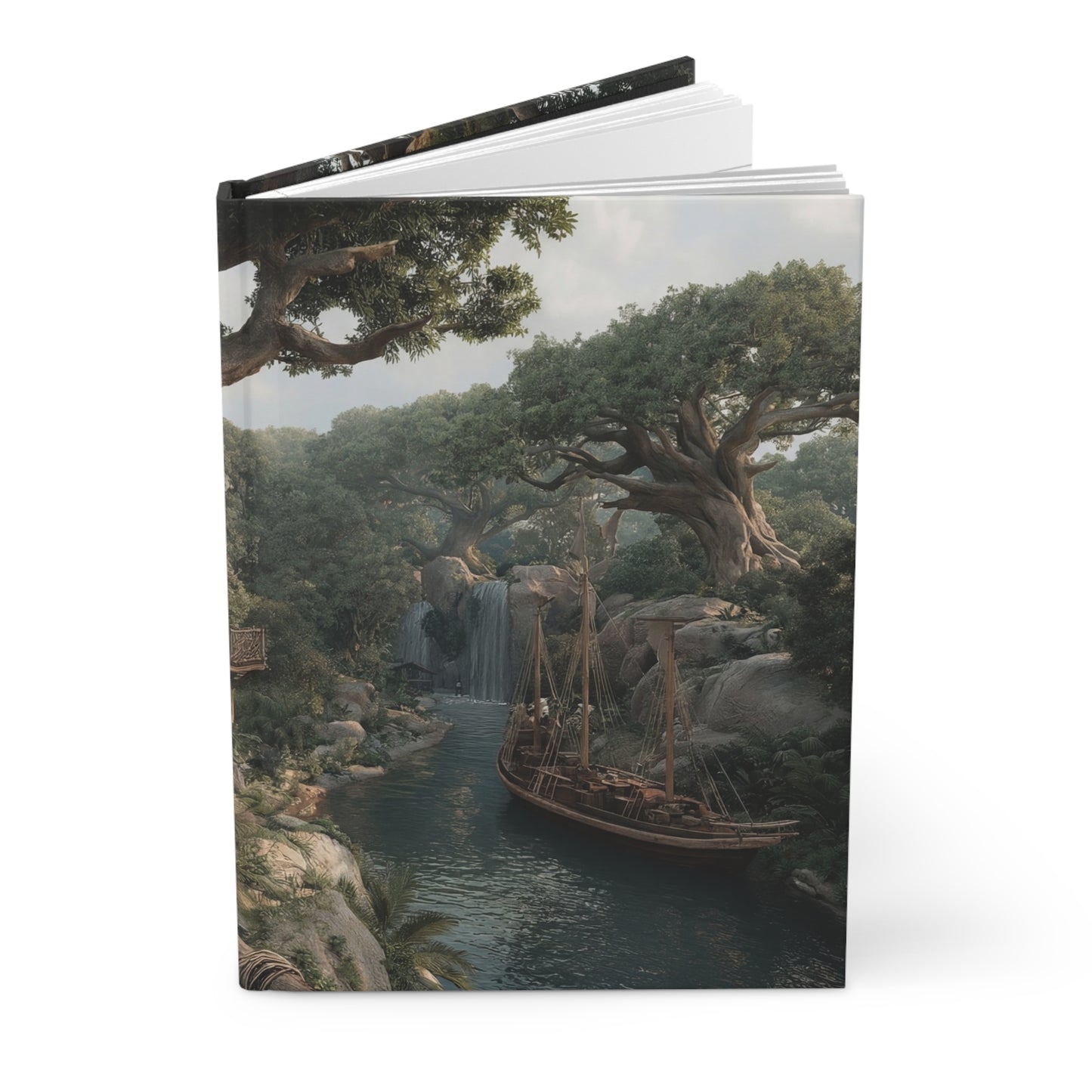 Treehouse Oasis Hardcover Journal Matte – Whispers of the Verdant Canopy