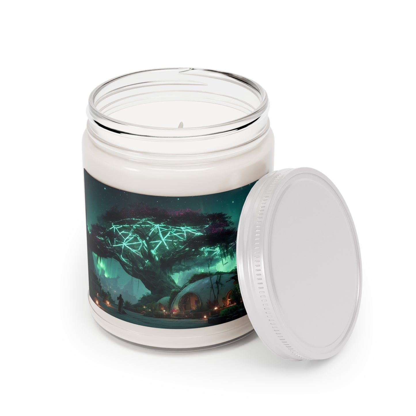 Celestial Tree Scented Soy Candles with White Lid, 9oz – Aurora Grove Sanctuary