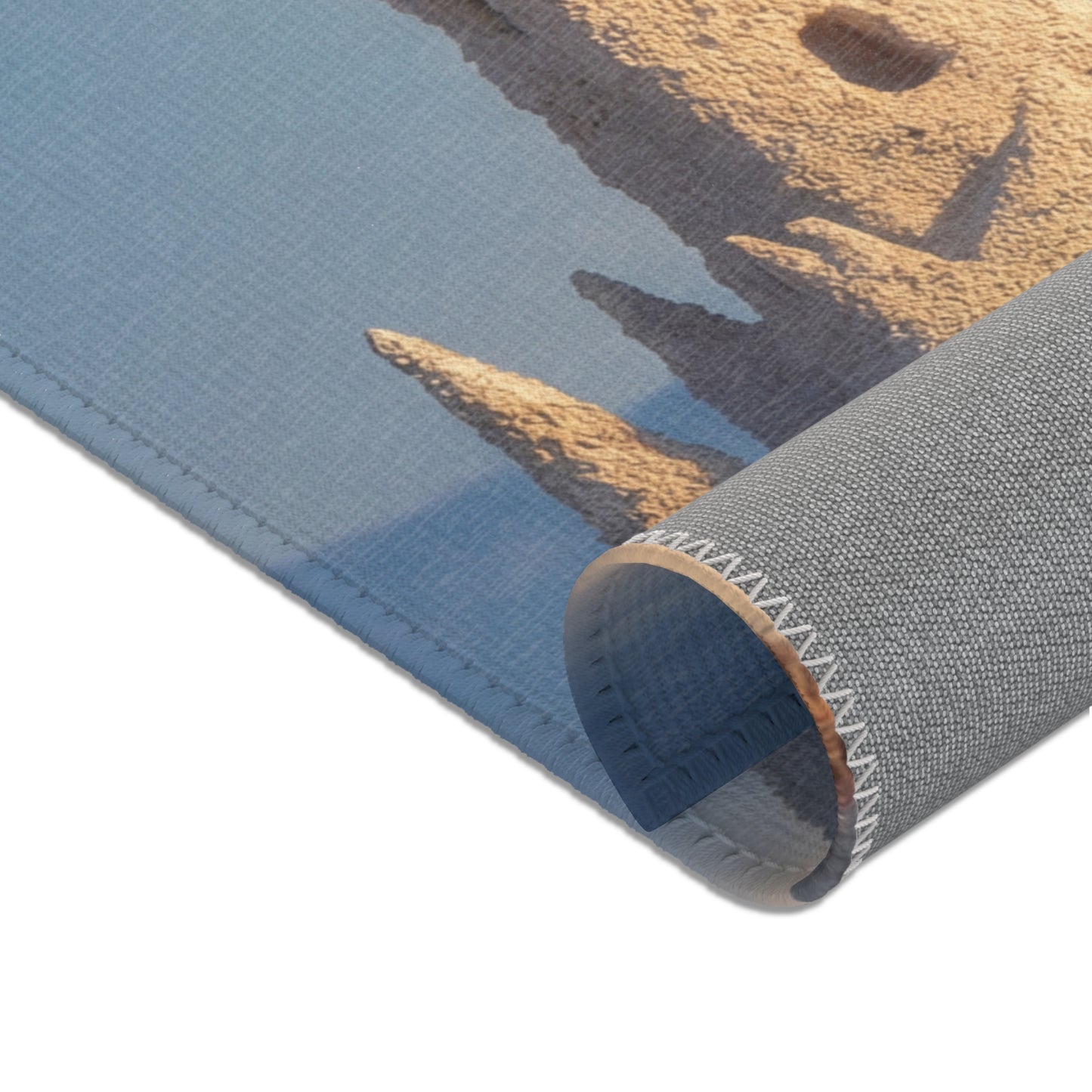 Desert Castle Area Rugs – Sunlit Sandscape Gateway